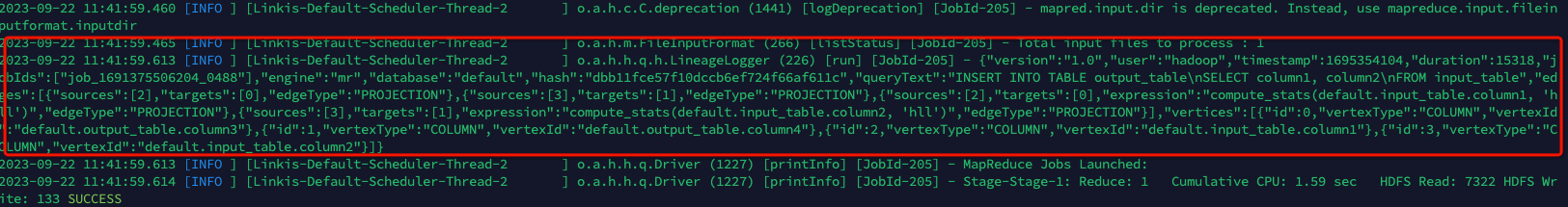 hive-lineage-log